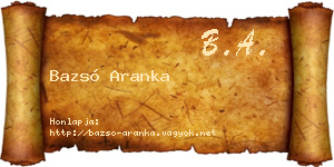 Bazsó Aranka névjegykártya