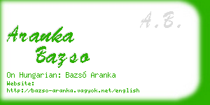aranka bazso business card